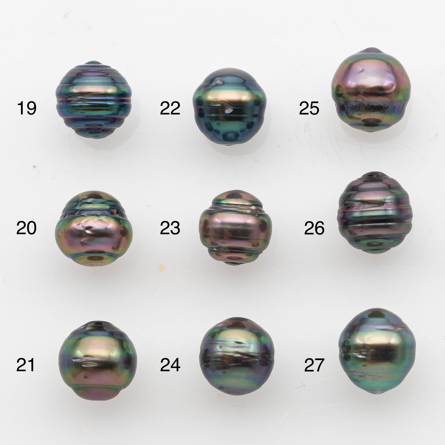 8-9mm Tahitian Pearl, Loose Undrilled with High Luster and Blemishes for Jewelry Making, SKU # 2909TH