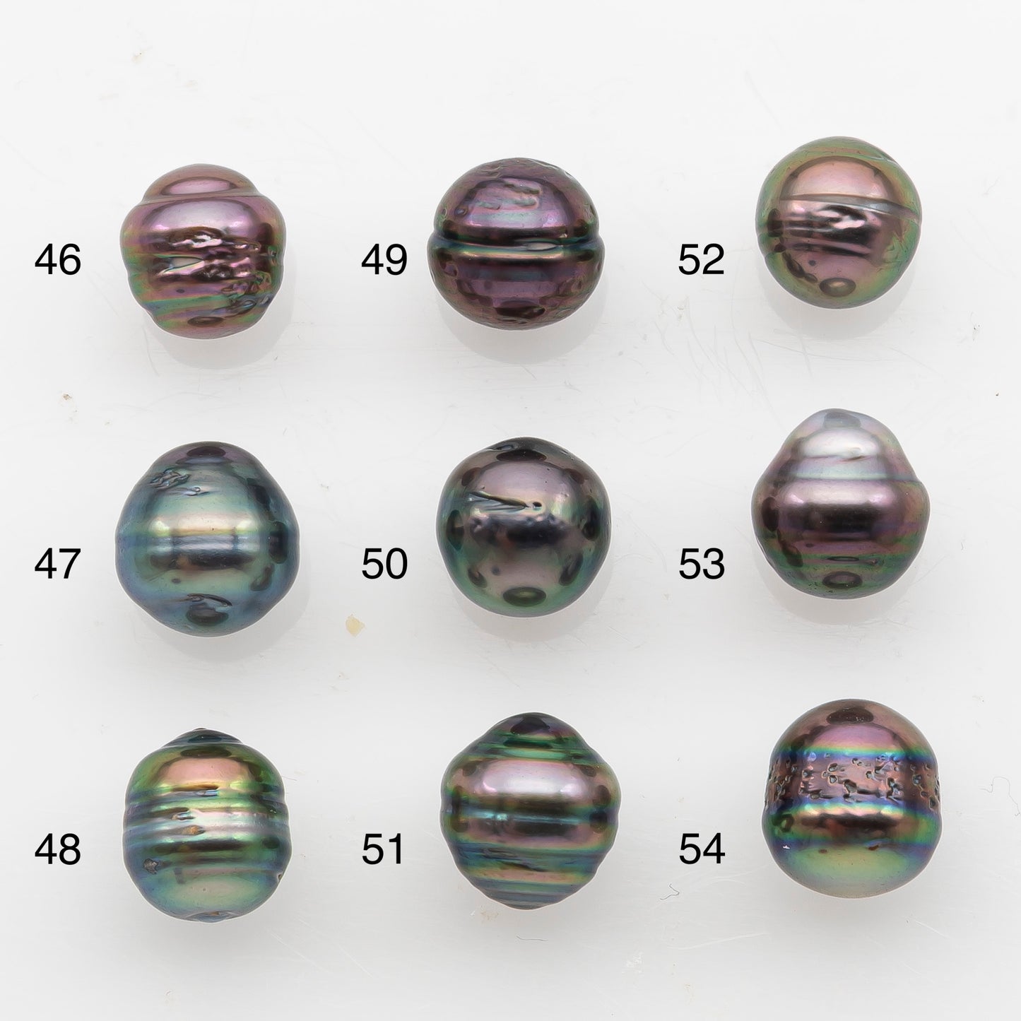 8-9mm Tahitian Pearl, Loose Undrilled with High Luster and Blemishes for Jewelry Making, SKU # 2909TH
