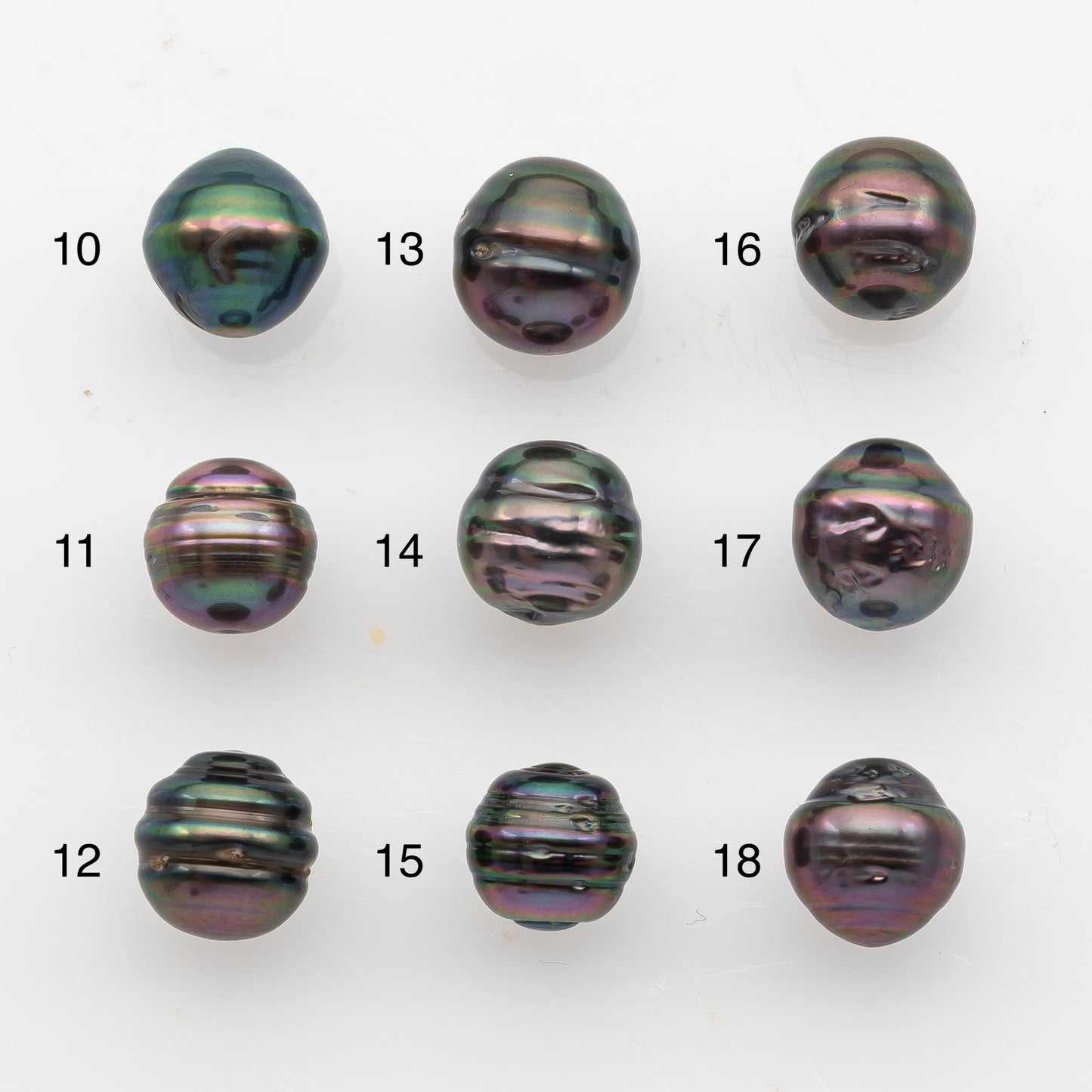 8-9mm Tahitian Pearl, Loose Undrilled with High Luster and Blemishes for Jewelry Making, SKU # 2910TH