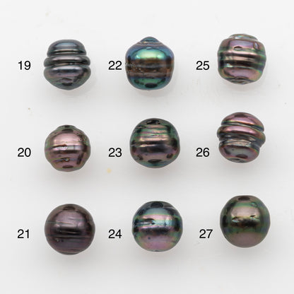 8-9mm Tahitian Pearl, Loose Undrilled with High Luster and Blemishes for Jewelry Making, SKU # 2910TH