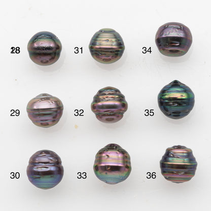 8-9mm Tahitian Pearl, Loose Undrilled with High Luster and Blemishes for Jewelry Making, SKU # 2910TH