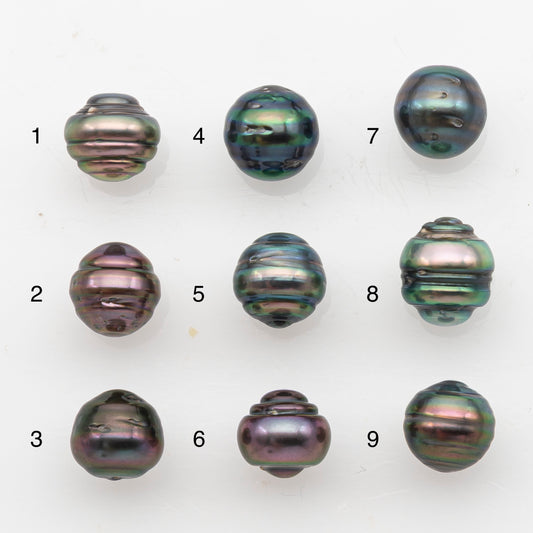 8-9mm Tahitian Pearl, Loose Undrilled with High Luster and Blemishes for Jewelry Making, SKU # 2910TH