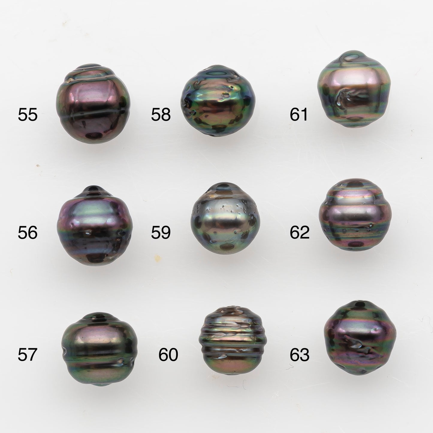 8-9mm Tahitian Pearl, Loose Undrilled with High Luster and Blemishes for Jewelry Making, SKU # 2910TH