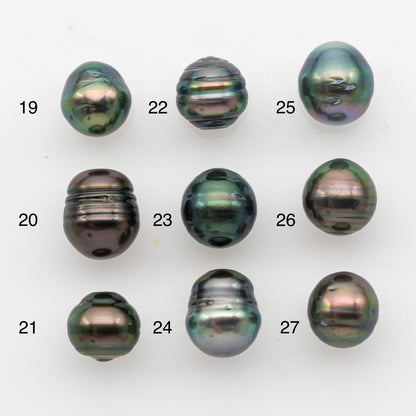 9-10mm Tahitian Pearl, Loose Undrilled with High Luster and Blemishes for Jewelry Making, SKU # 2911TH
