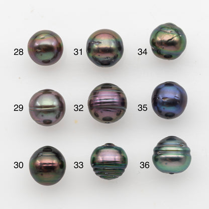 9-10mm Tahitian Pearl, Loose Undrilled with High Luster and Blemishes for Jewelry Making, SKU # 2911TH