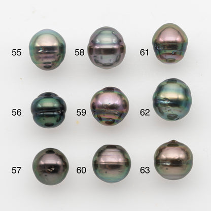 9-10mm Tahitian Pearl, Loose Undrilled with High Luster and Blemishes for Jewelry Making, SKU # 2911TH