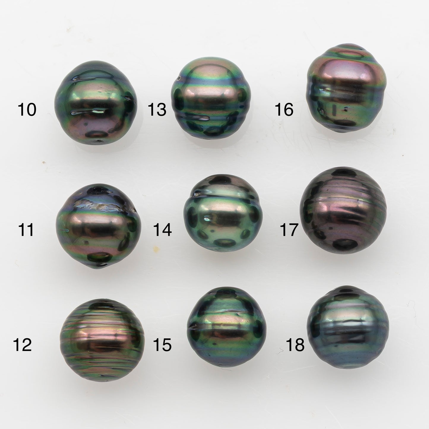 10-11mm Tahitian Pearl, Loose Undrilled with High Luster and Blemishes for Jewelry Making, SKU # 2912TH