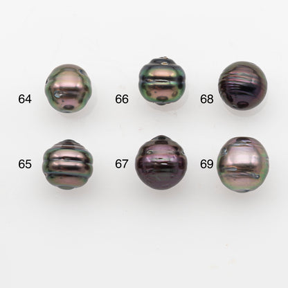 9-10mm Tahitian Pearl, Loose Undrilled with High Luster and Blemishes for Jewelry Making, SKU # 2913TH