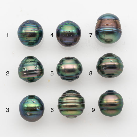 10-11mm Tahitian Pearl, Loose Undrilled with High Luster and Blemishes for Jewelry Making, SKU # 2914TH