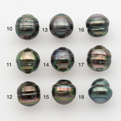 10-11mm Tahitian Pearl, Loose Undrilled with High Luster and Blemishes for Jewelry Making, SKU # 2914TH