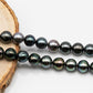 8-9mm Round Tahitian Pearl with High Luster and Natural Color, Full Strand with Blemishes for Jewelry Making, SKU # 1639TH