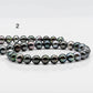 8-9mm Round Tahitian Pearl with High Luster and Natural Color, Full Strand with Blemishes for Jewelry Making, SKU # 1639TH