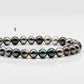 8-9mm Multi Color Near Round Tahitian Pearl Full Strand with High Luster and Natural Color, Minor Blemish for Jewelry Beading, SKU # 1640TH