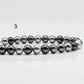 8-9mm Multi Color Near Round Tahitian Pearl Full Strand with High Luster and Natural Color, Minor Blemish for Jewelry Beading, SKU # 1640TH