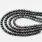 9-10mm Round Tahitian Pearl Bead in Natural Color and High Luster, In Full Strand with Blemishes for Jewelry Making or Beading, SKU # 1642TH