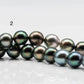 9-10mm Natural Multicolor Tahitian Pearl Bead in Round with High Lusters and Blemishes, Full Strand for Jewelry Making, SKU # 1644TH