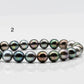 9-10mm Natural Multicolor Tahitian Pearl Bead in Round with High Lusters and Blemishes, Full Strand for Jewelry Making, SKU # 1644TH