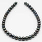 10-11mm Round Tahitian Pearl Bead with High Luster and All Natural Color, In Full Strand with Blemishes for Jewelry Making, SKU # 1645TH