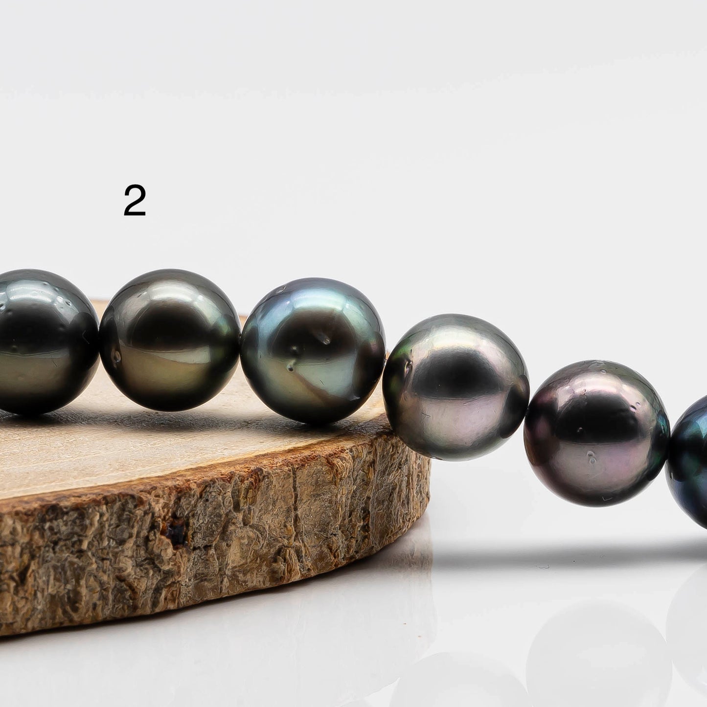 11-12mm Multicolor Round Tahitian Pearl Bead with High Luster, In Full Strand with Blemishes for Jewelry Making, SKU # 1648TH