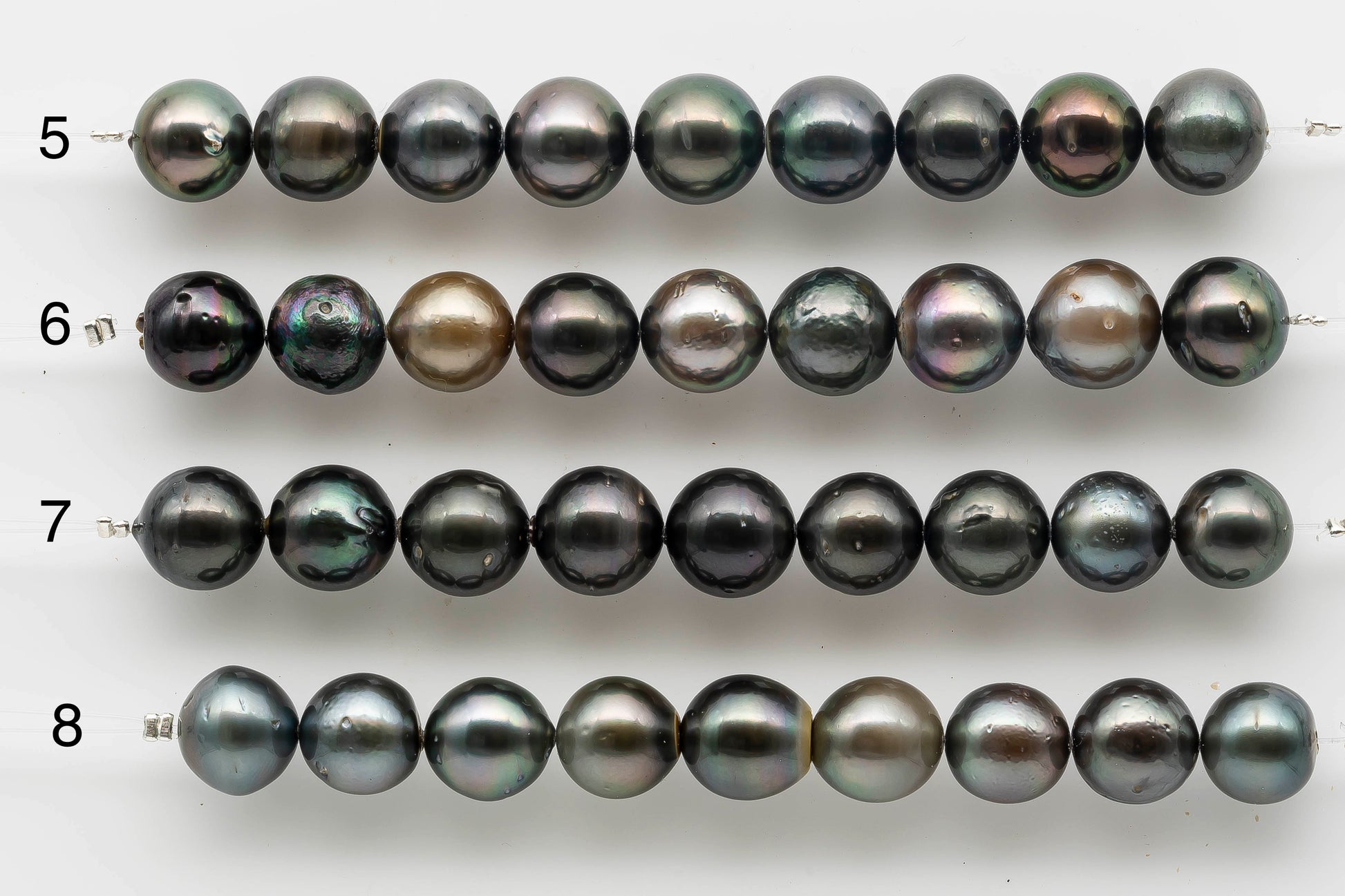 Choose Tahitian Pearl near round from strand 5 to 8.