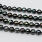 Tahitian Pearl near round shape full strand.