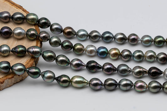 Multiple strands of multicolor Tahitian Pearl Strand.