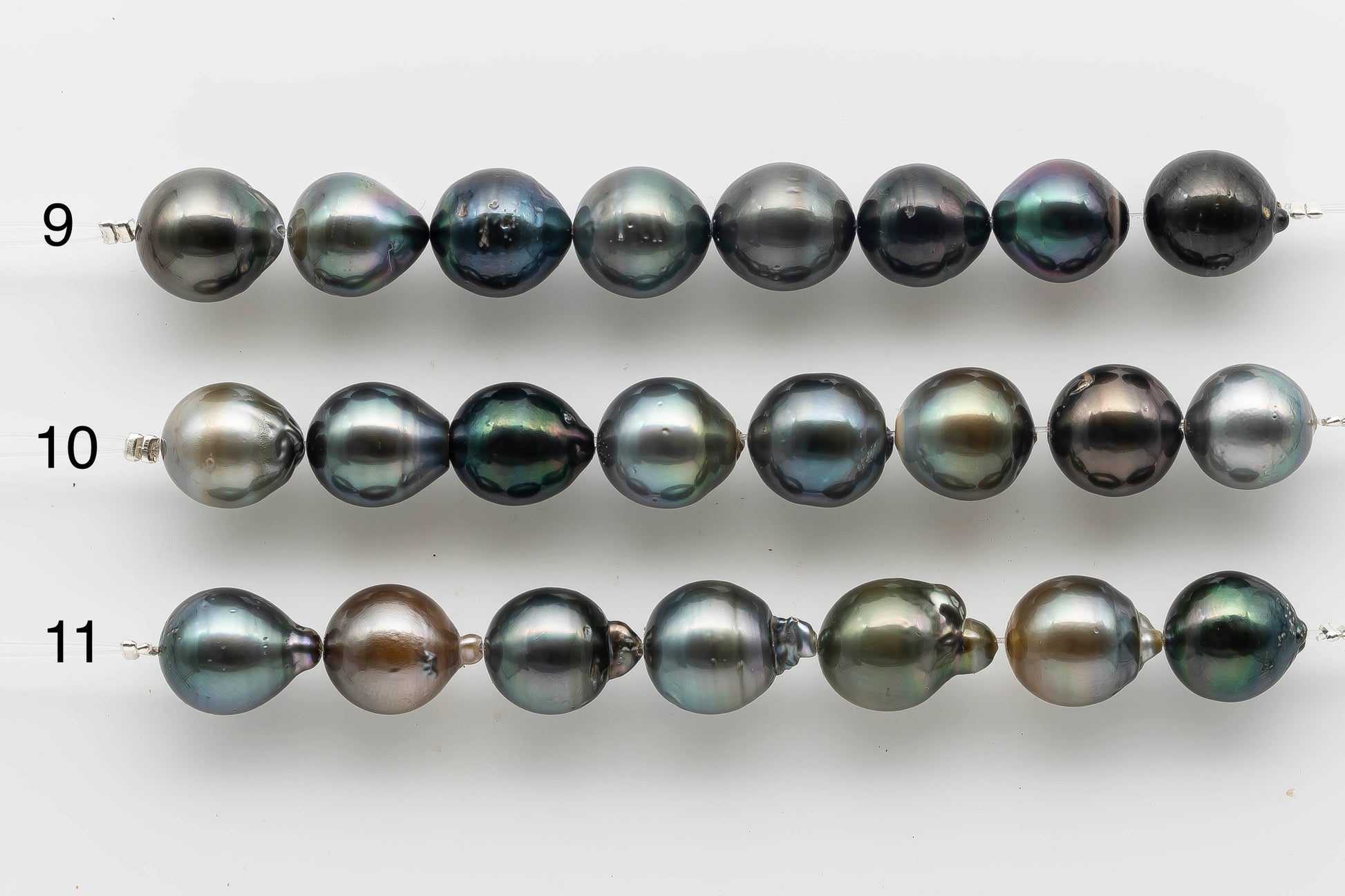 Choose your Tahitian Pearl from strand 9 to 11.