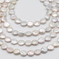 12-13mm Freshwater Coin Pearls in White Color with Nice Luster for Jewelry Making or Beading, SKU # 1364CN