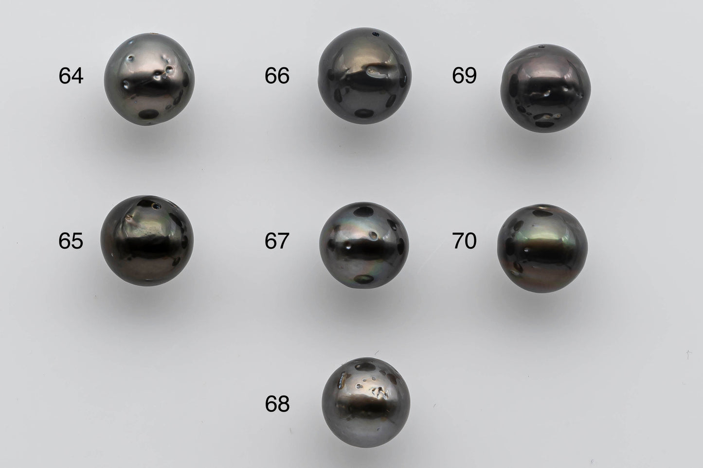 10-11mm Loose Tahitian Pearl Near Round in Natural Color and High Luster with Blemish, Predrilled Hole, SKU # 1394TH