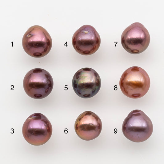 10-11mm Loose Edison Pearl, Freshwater Pearl in Natural Colors with High Luster, Single Pice for Jewelry Making, No Hole, SKU # 2908EP
