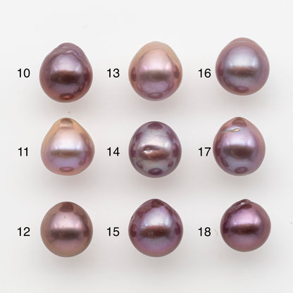 10-11mm Loose Edison Pearl, Freshwater Pearl in Natural Colors with High Luster, Single Pice for Jewelry Making, No Hole, SKU # 2908EP