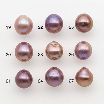 10-11mm Loose Edison Pearl, Freshwater Pearl in Natural Colors with High Luster, Single Pice for Jewelry Making, No Hole, SKU # 2908EP