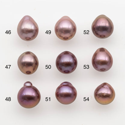 10-11mm Loose Edison Pearl, Freshwater Pearl in Natural Colors with High Luster, Single Pice for Jewelry Making, No Hole, SKU # 2908EP
