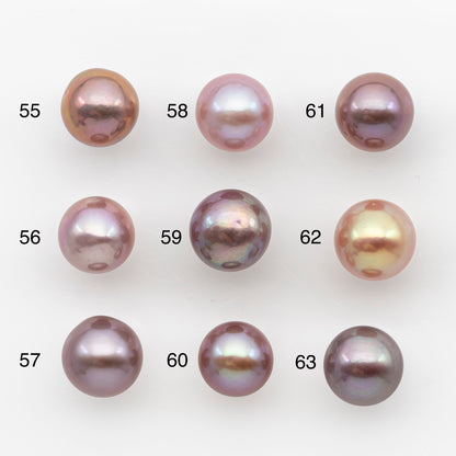 11-12mm Loose Edison Pearl, Freshwater Pearl in Natural Colors with High Luster, Single Pice for Jewelry Making, No Hole, SKU # 2952EP