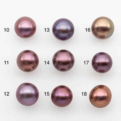 11-12mm Loose Edison Pearl, Freshwater Pearl in Natural Colors with High Luster, Single Pice for Jewelry Making, No Hole, SKU # 2946EP
