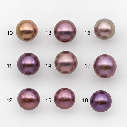 11-12mm Loose Edison Pearl, Freshwater Pearl in Natural Colors with High Luster, Single Pice for Jewelry Making, No Hole, SKU # 2948EP