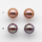 10-11mm Round Edison Pearl in Matching Pair with All Natural Colors and High Lusters in Half Drilled for Making Earring Stud, SKU # 1760EP
