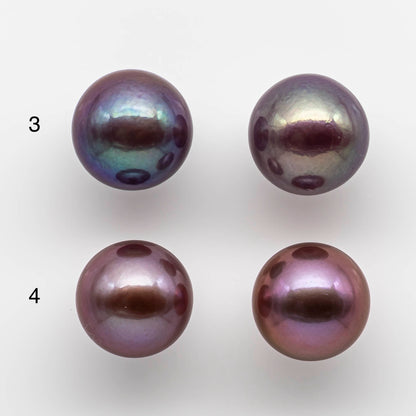 14-15mm Huge Edison Pearl Round Natural Colors and Intensive Luster, Matching Pair in Half Drilled for Making Earring, SKU # 1763EP