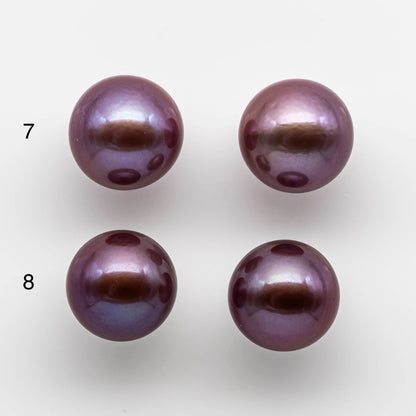 14-15mm Huge Edison Pearl Round Natural Colors and Intensive Luster, Matching Pair in Half Drilled for Making Earring, SKU # 1763EP