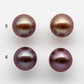 13-14mm Large Edison Pearl Round All Natural Colors and Amazing Luster, Matching Pair in Half Drilled for Making Earring, SKU # 1764EP