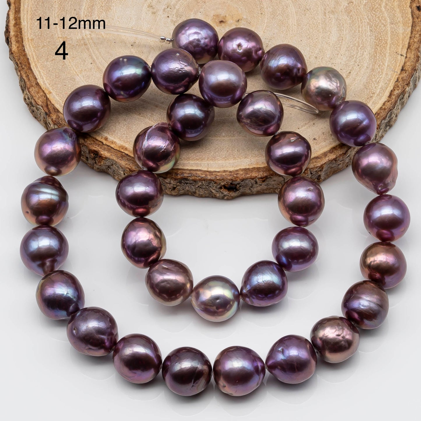 10-12 Edison Pearl Strand with Amazing High Luster and All Natural Colors, Some Strands Have Birthmarks, SKU # 1848EP