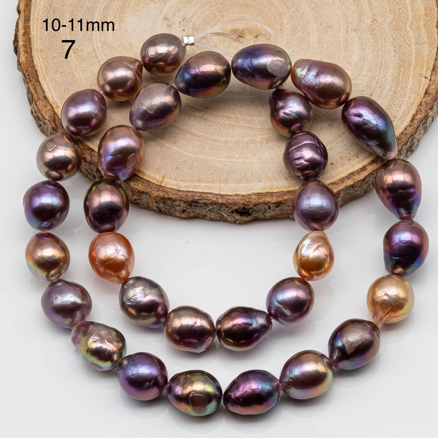 10-12 Edison Pearl Strand with Amazing High Luster and All Natural Colors, Some Strands Have Birthmarks, SKU # 1848EP