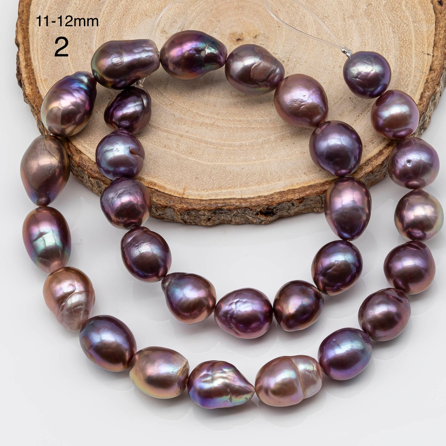 10-12 Edison Pearl Strand with Amazing High Luster and All Natural Colors, Some Strands Have Birthmarks, SKU # 1848EP