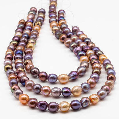 9-10mm  Edison Pearl Strand with Amazing High Luster and All Natural Colors, SKU # 2466EP
