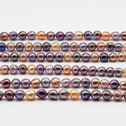 9-10mm  Edison Pearl Strand with Amazing High Luster and All Natural Colors, SKU # 2466EP