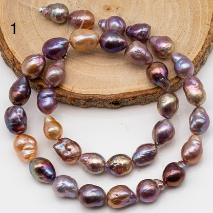 9-10mm Edison Pearl Strand with Amazing High Luster and All Natural Colors, SKU # 2463EP
