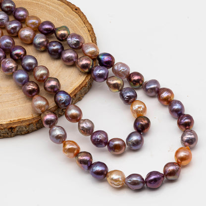 9-10mm  Edison Pearl Strand with Amazing High Luster and All Natural Colors, SKU # 2466EP