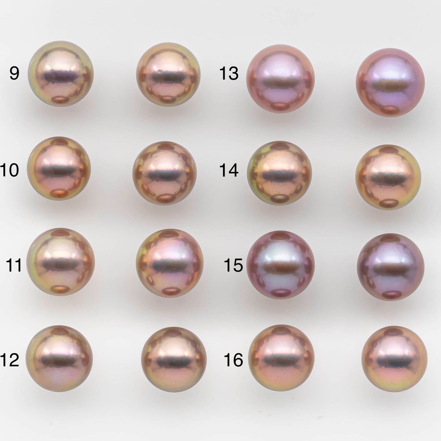 12-13mm Matching Pairs Round Edison Pearl with Natural Color and High Luster, SKU # 2479EP