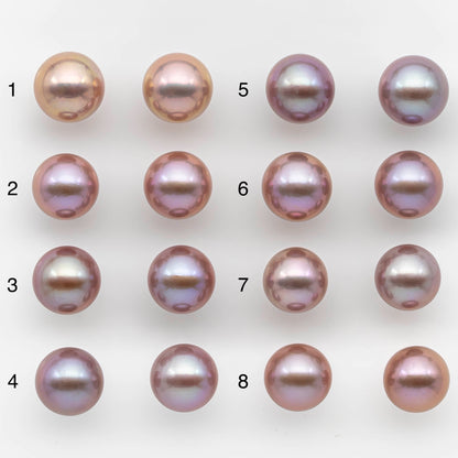 12-13mm Matching Pairs Round Edison Pearl with Natural Color and High Luster, SKU # 2480EP