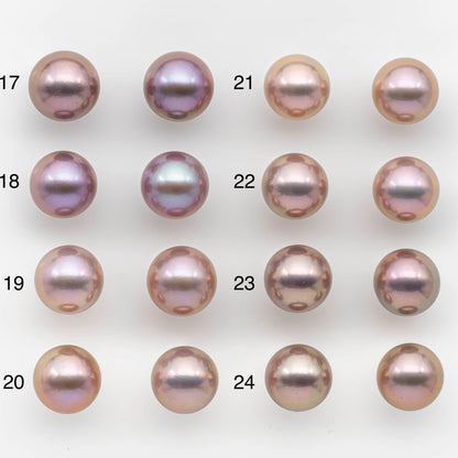 12-13mm Matching Pairs Round Edison Pearl with Natural Color and High Luster, SKU # 2480EP